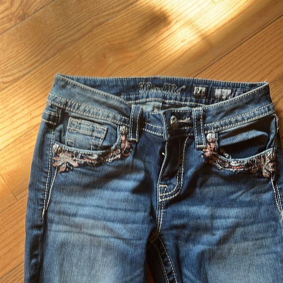 Miss Me Hailey Skinny Jeans Floral 26 - Picture 4 of 10